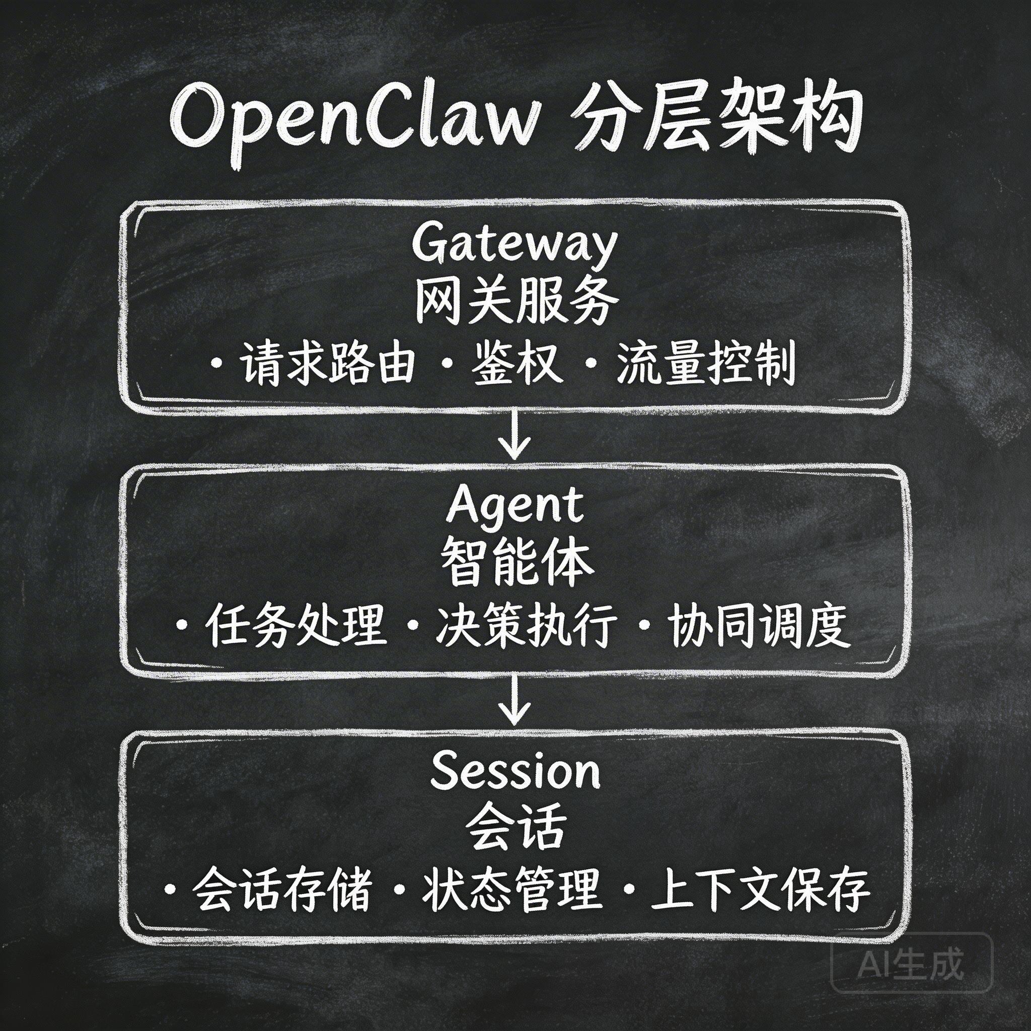 OpenClaw 分层架构图